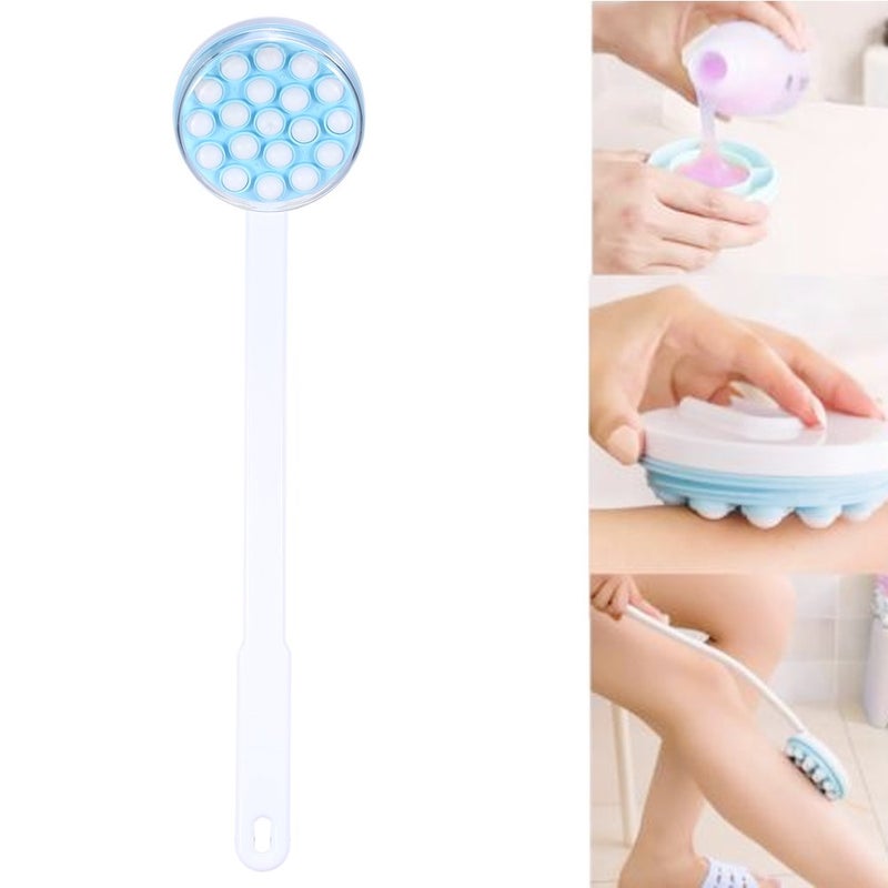 woobles Body Bath Massager, Back Bath Massager, Long Handled Lotion Oil Cream Applicator Body Leg Bath Brush Massager Massaging Tool Body Lotion Applicator - Image 5